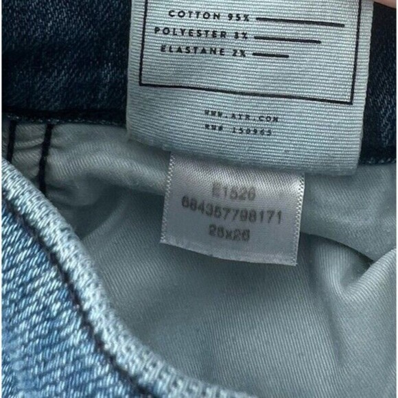 Ayr The Riser Women’s Medium Wash High Waisted Jeans Size 25 Raw Hem - Picture 8 of 9